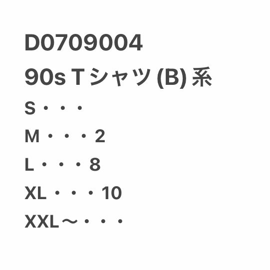 [現物] 90s Tシャツ(B品/小穴/汚れ) 20pcs D0709004