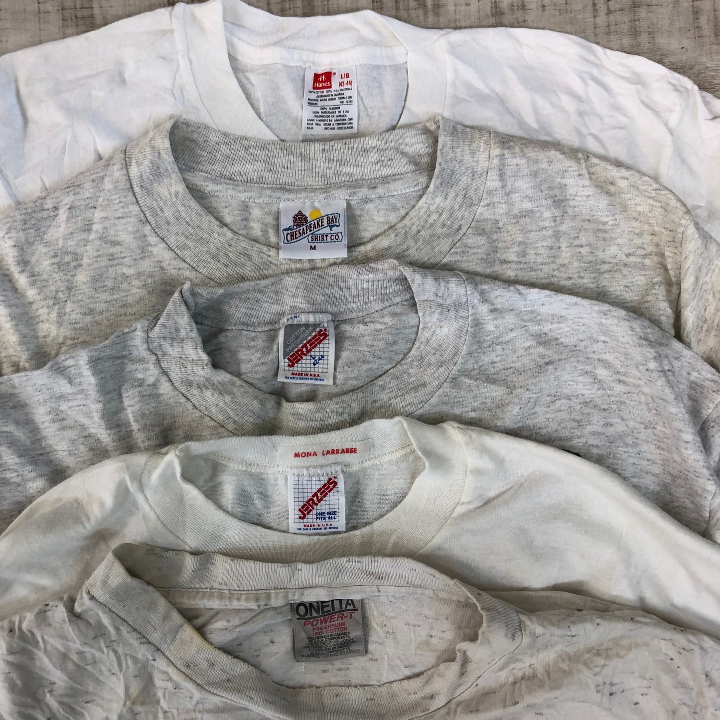 [現物] 90s 白Tシャツ(シミあり) 20pcs G0812003