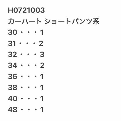 [現物] カーハートショートパンツ 12pcs H0721003