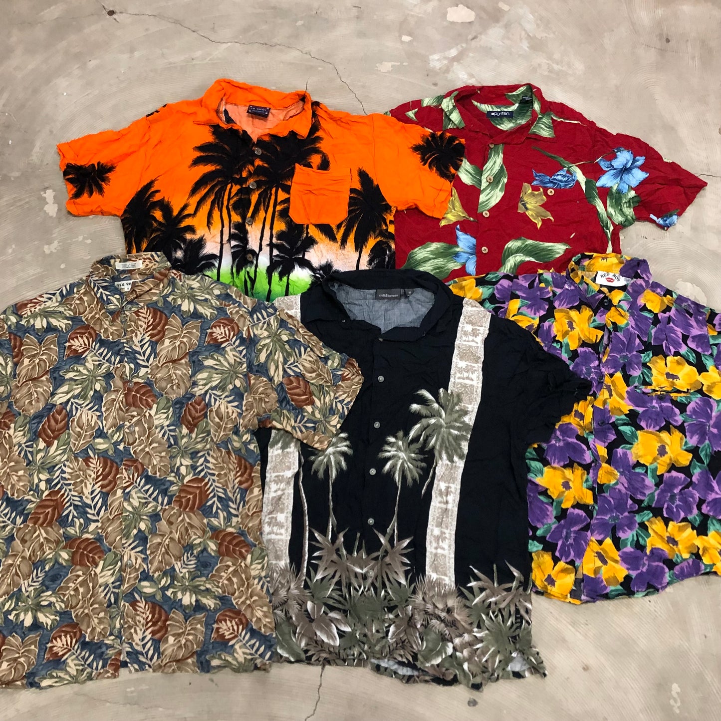 [現物] 半袖柄シャツ/アロハシャツ 20pcs E0714004