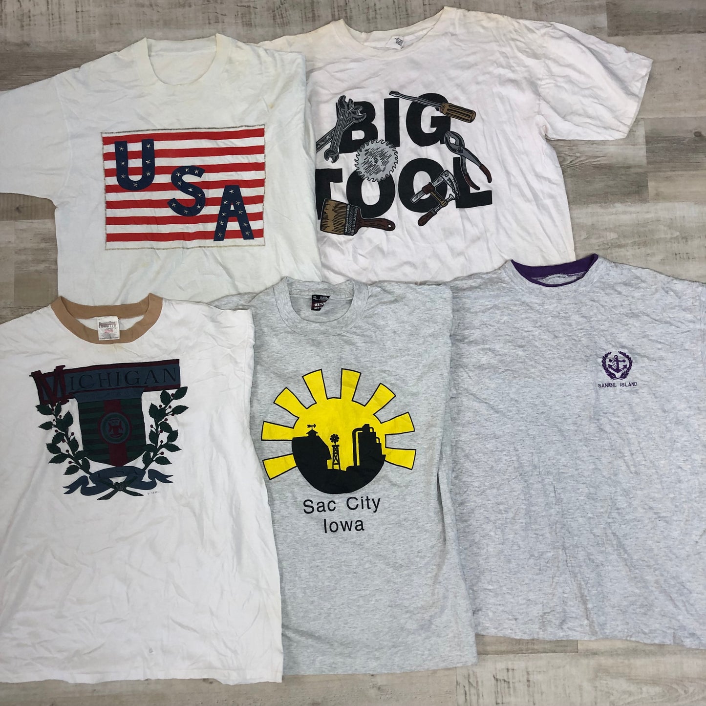 [現物] 90s 白Tシャツ(シミあり) 20pcs G0812003