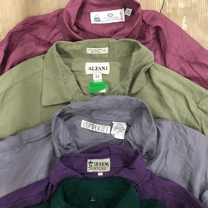[現物] 長袖シャツ/シルク/ポリ/レーヨン 20pcs H0728001