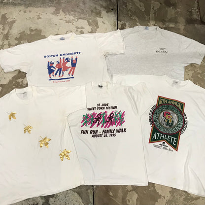 [現物] 90s 白系Tシャツ(シミあり) 20pcs D0622003