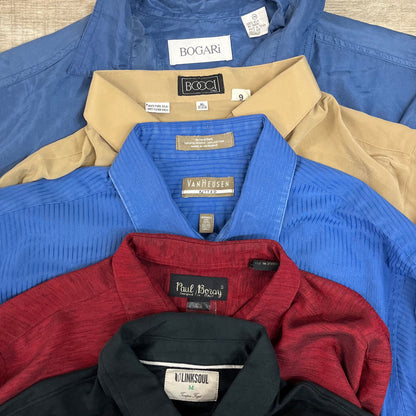 [現物] 長袖ポリシャツ/薄手/テロシャツ 20pcs C0715003