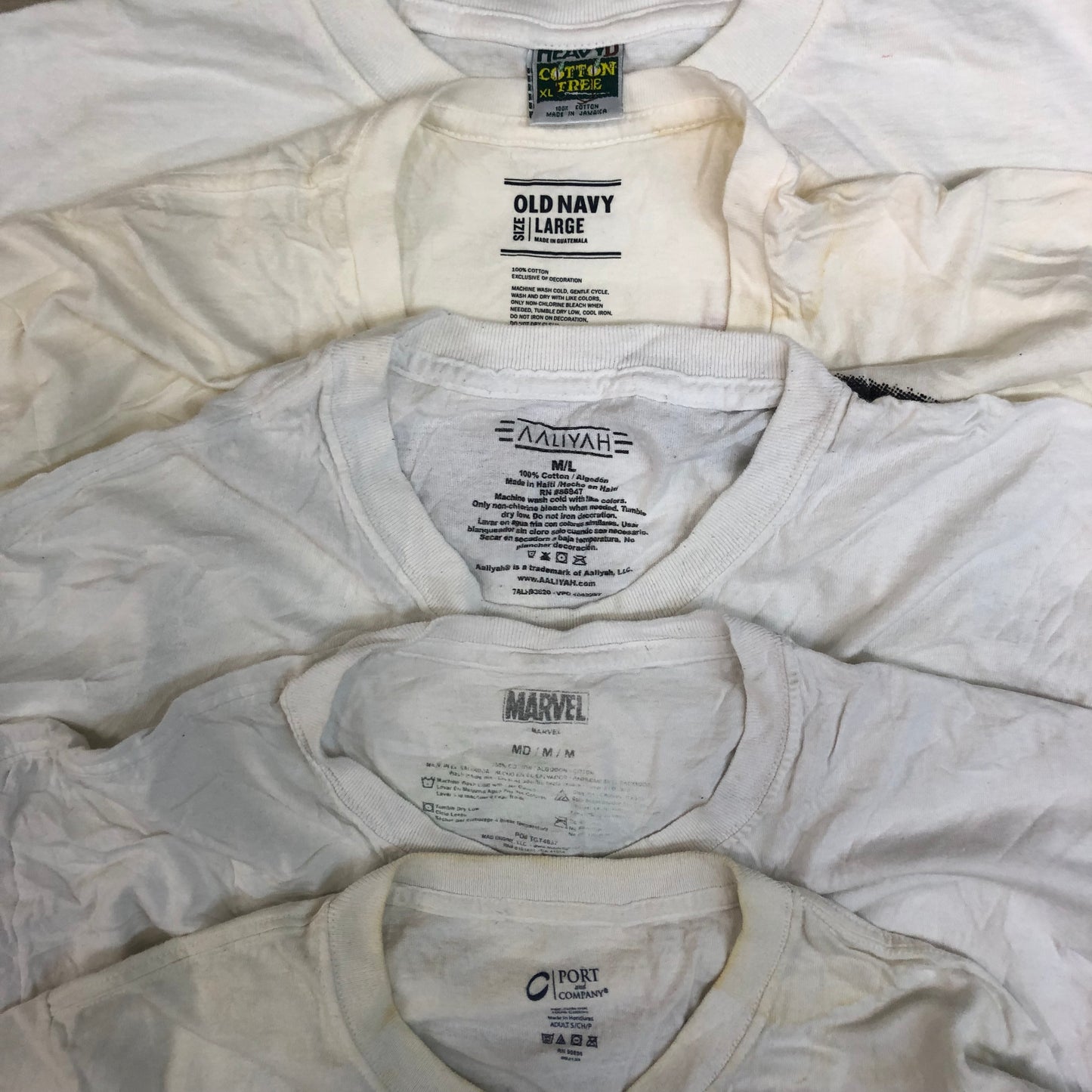 [現物] 00s 白Tシャツ(シミあり) 20pcs G0813002