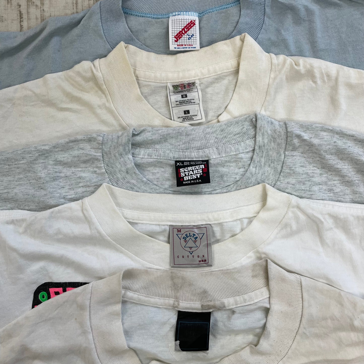 [現物] 90s 白系Tシャツ(シミあり) 20pcs B0708005