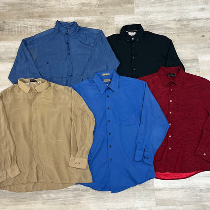 [現物] 長袖ポリシャツ/薄手/テロシャツ 20pcs C0715003