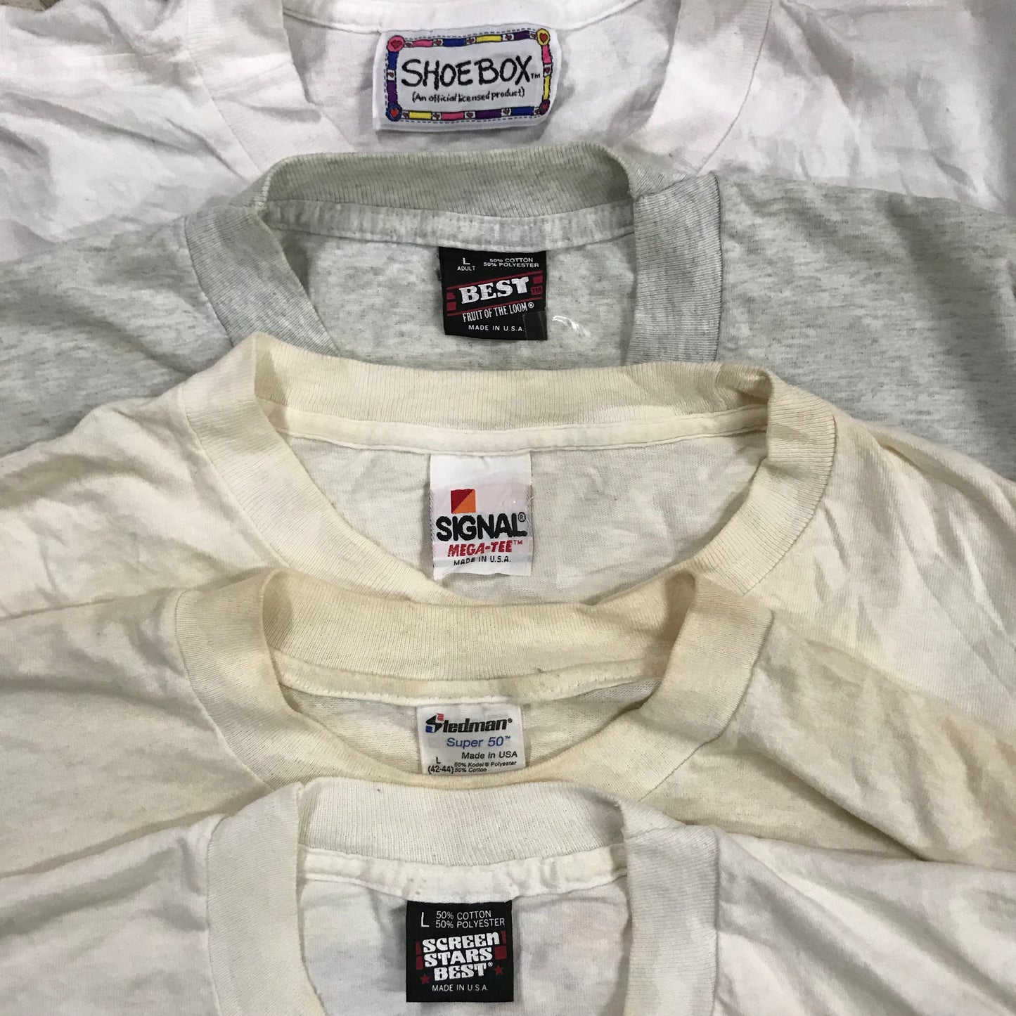 [現物] 90s 白系Tシャツ(シミあり) 20pcs D0622001