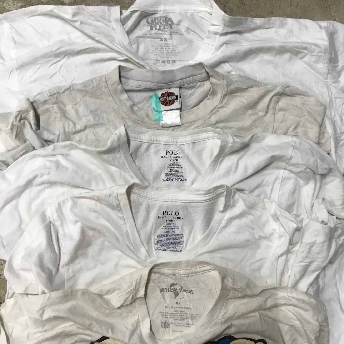[現物] 00s 白Tシャツ(シミあり) 20pcs D0713002