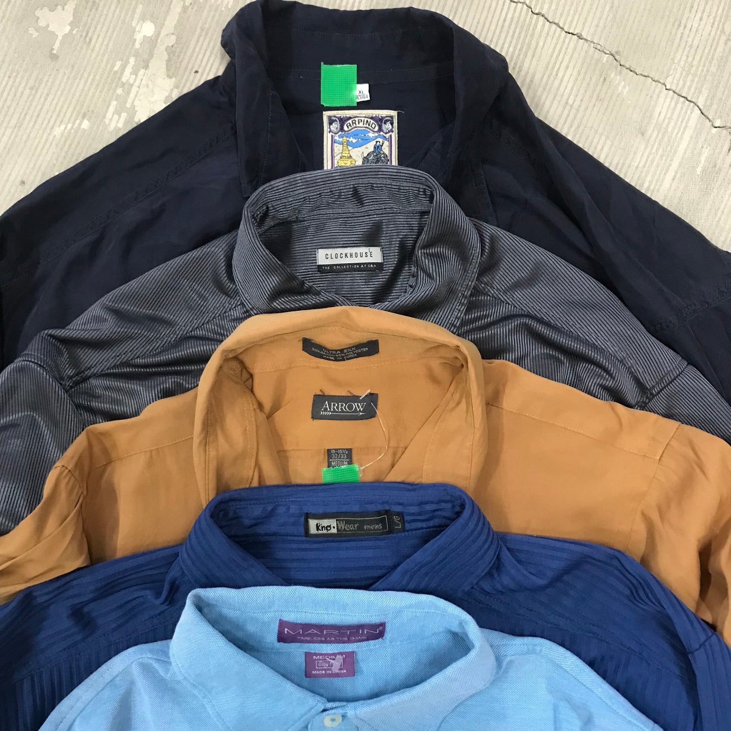 [現物] 長袖シャツ/シルク/ポリ/レーヨン 20pcs H0810001