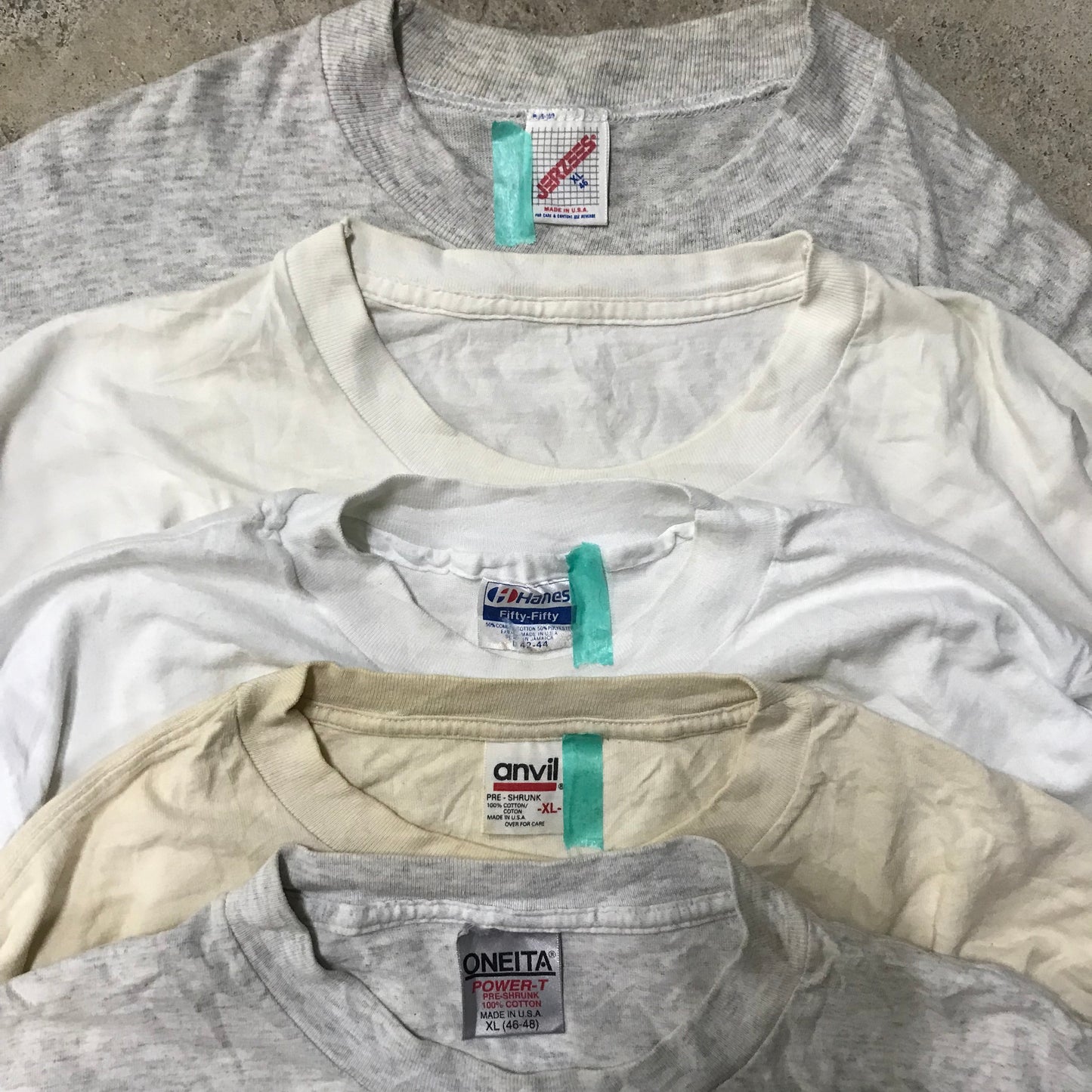 [現物] 90s 白Tシャツ(シミあり) 20pcs D0713005