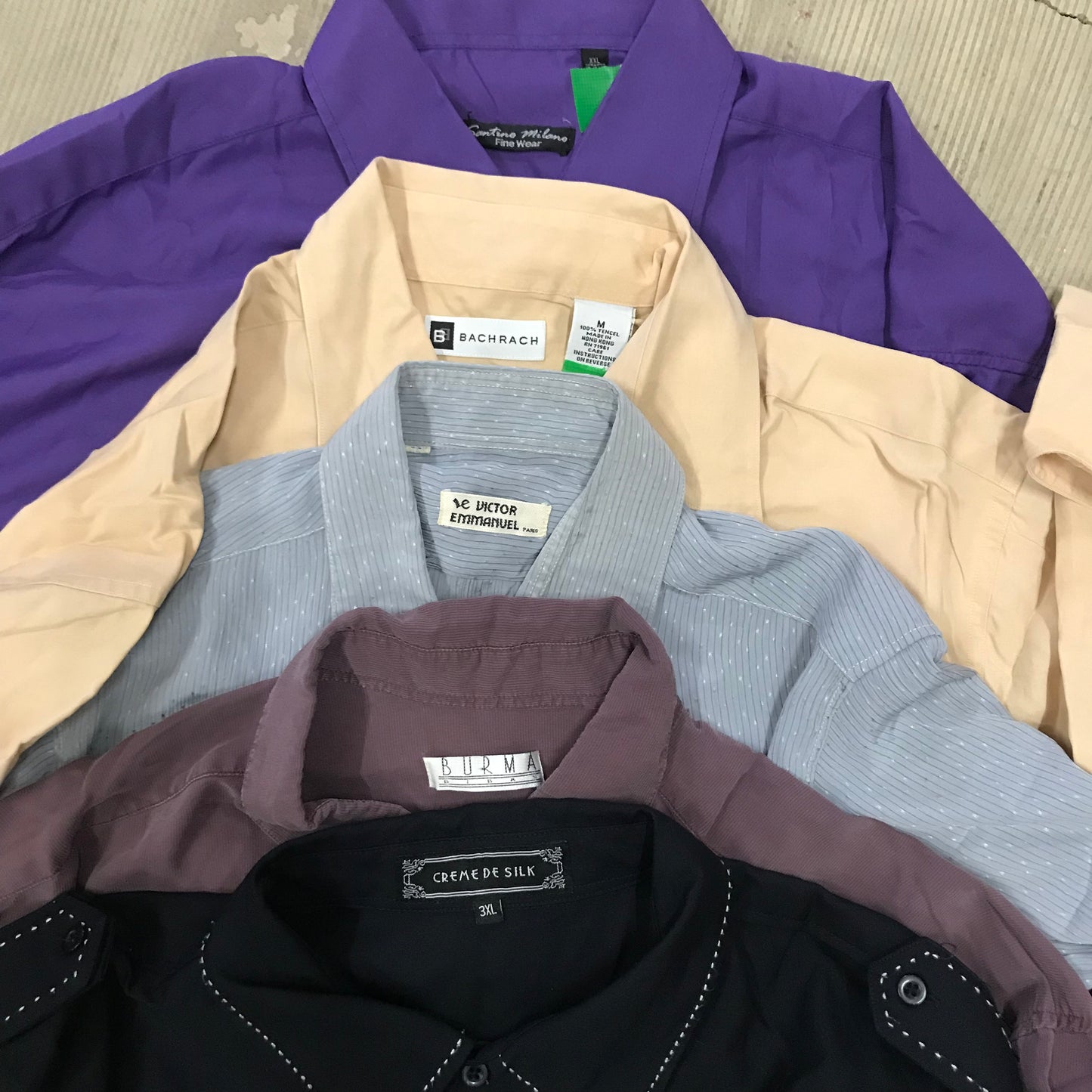 [現物] 長袖シャツ/シルク/ポリ/レーヨン 20pcs H0810001