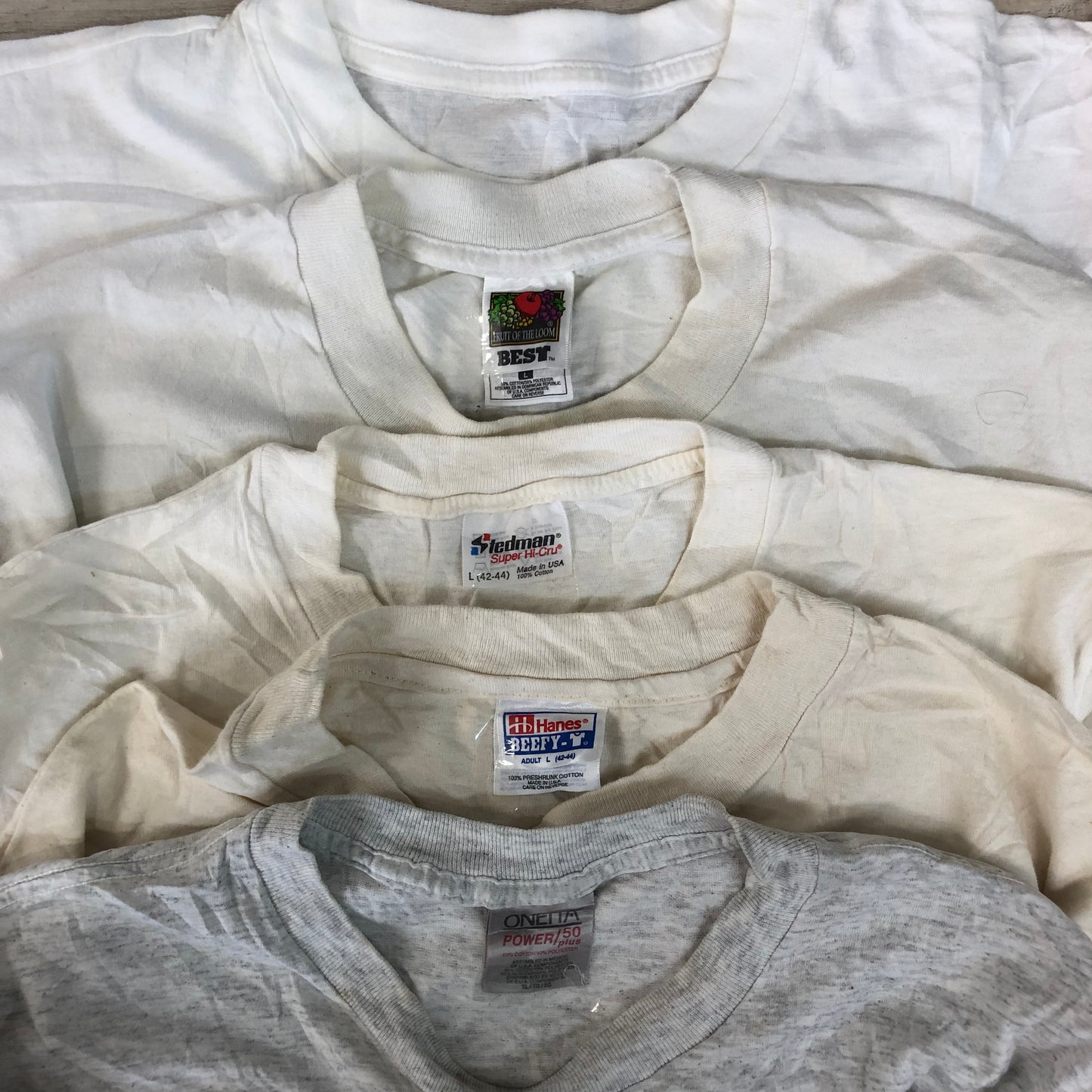 [現物] 90s 白Tシャツ(シミあり) 20pcs G0815003