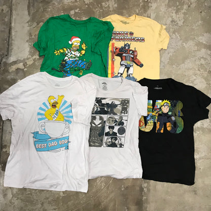 [現物] キャラクター/アニメTシャツ 20pcs D0625002