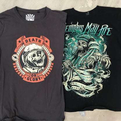 [現物] スカル/髑髏Tシャツ 11pcs H0804006