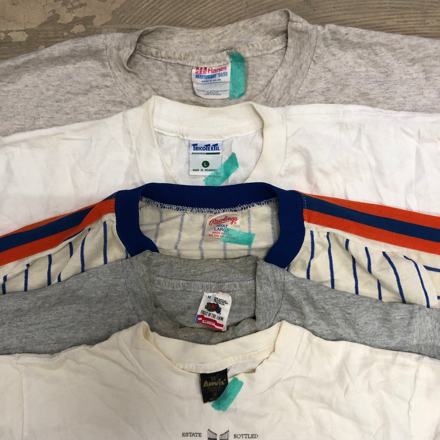 [現物] 90s 白Tシャツ(シミあり) 20pcs E0713005