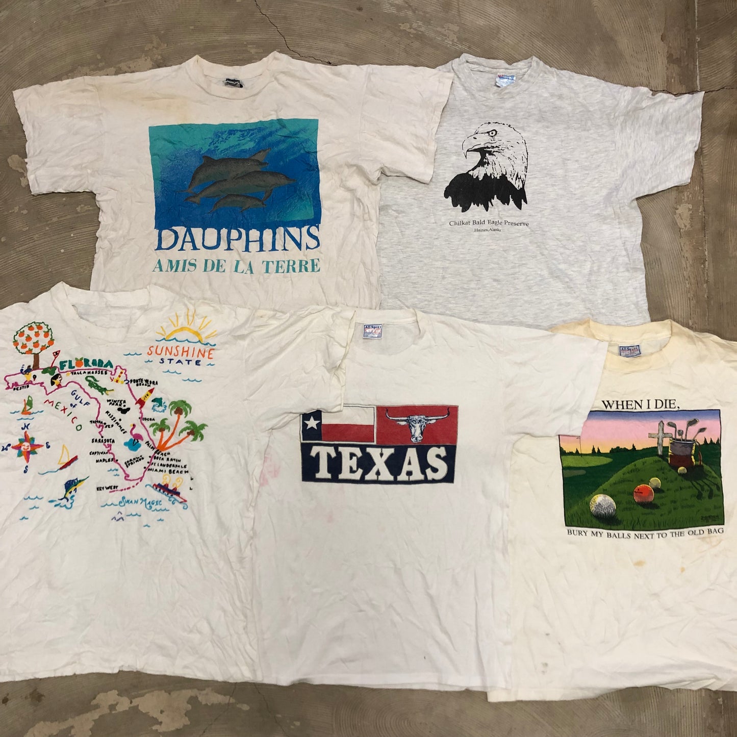 [現物] 90s 白Tシャツ(シミあり) 20pcs E0713004