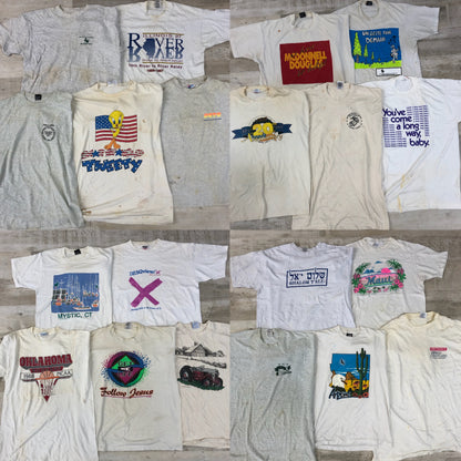 [現物] 90s 白Tシャツ(シミあり) 20pcs G0812001