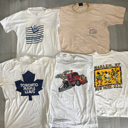 [現物] 90s 白Tシャツ(シミあり) 20pcs H0813001