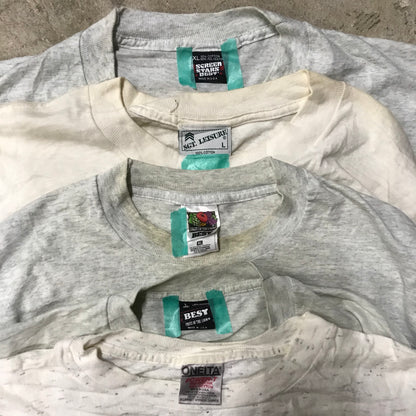 [現物] 90s 白Tシャツ(シミあり) 20pcs D0714001