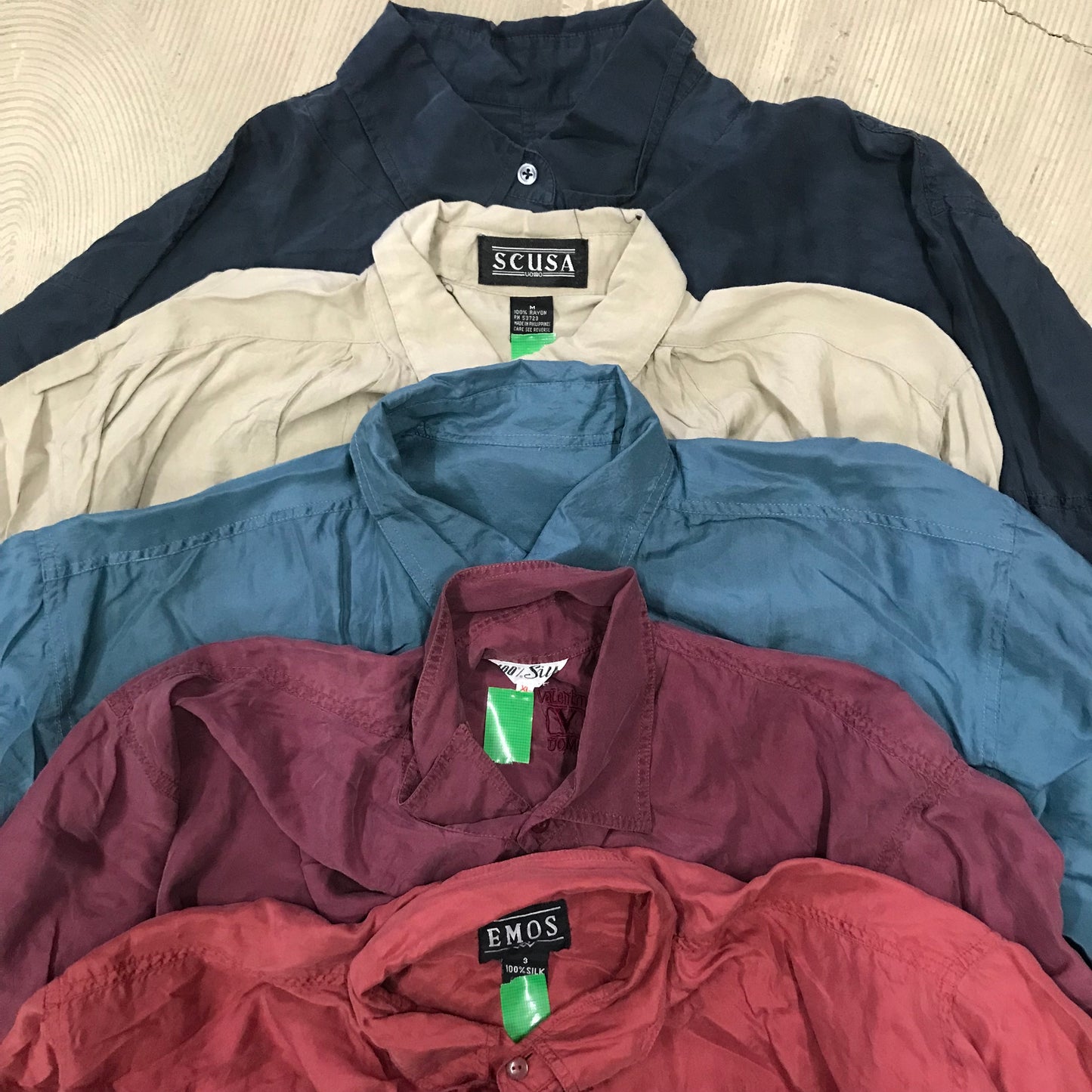 [現物] 長袖シャツ/シルク/ポリ/レーヨン 20pcs H0806003