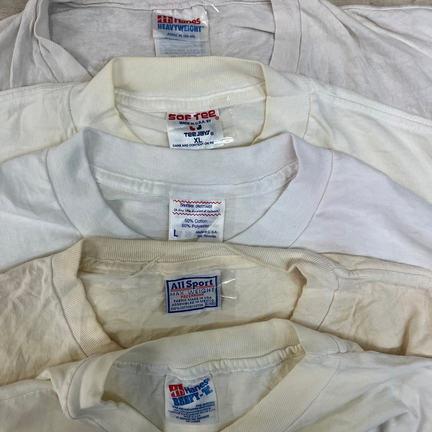 [現物] 90s 白Tシャツ(シミあり) 20pcs C0713004