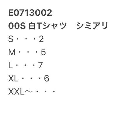 [現物] 00s 白系Tシャツ(シミあり) 20pcs E0713002