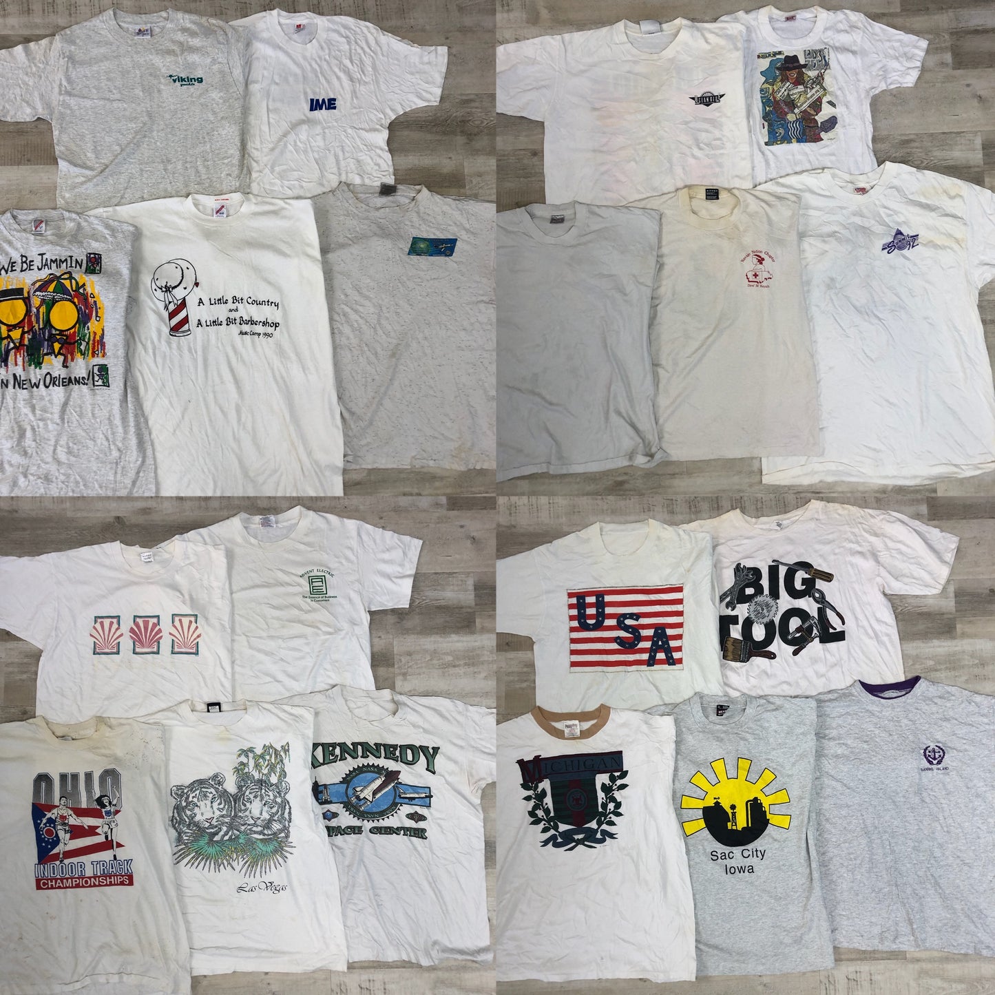 [現物] 90s 白Tシャツ(シミあり) 20pcs G0812003