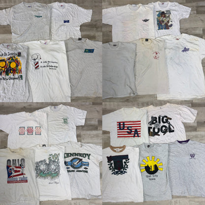 [現物] 90s 白Tシャツ(シミあり) 20pcs G0812003