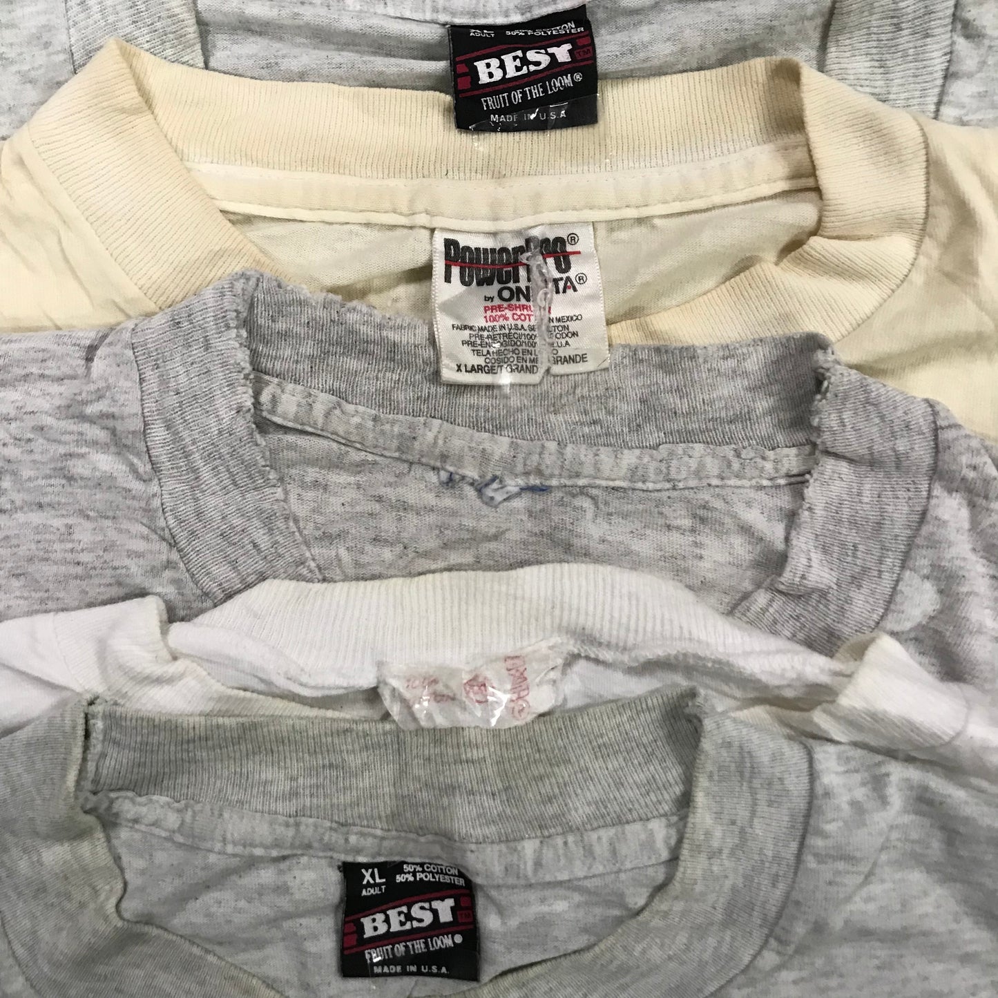 [現物] 90s 白系Tシャツ(シミあり) 20pcs D0622005