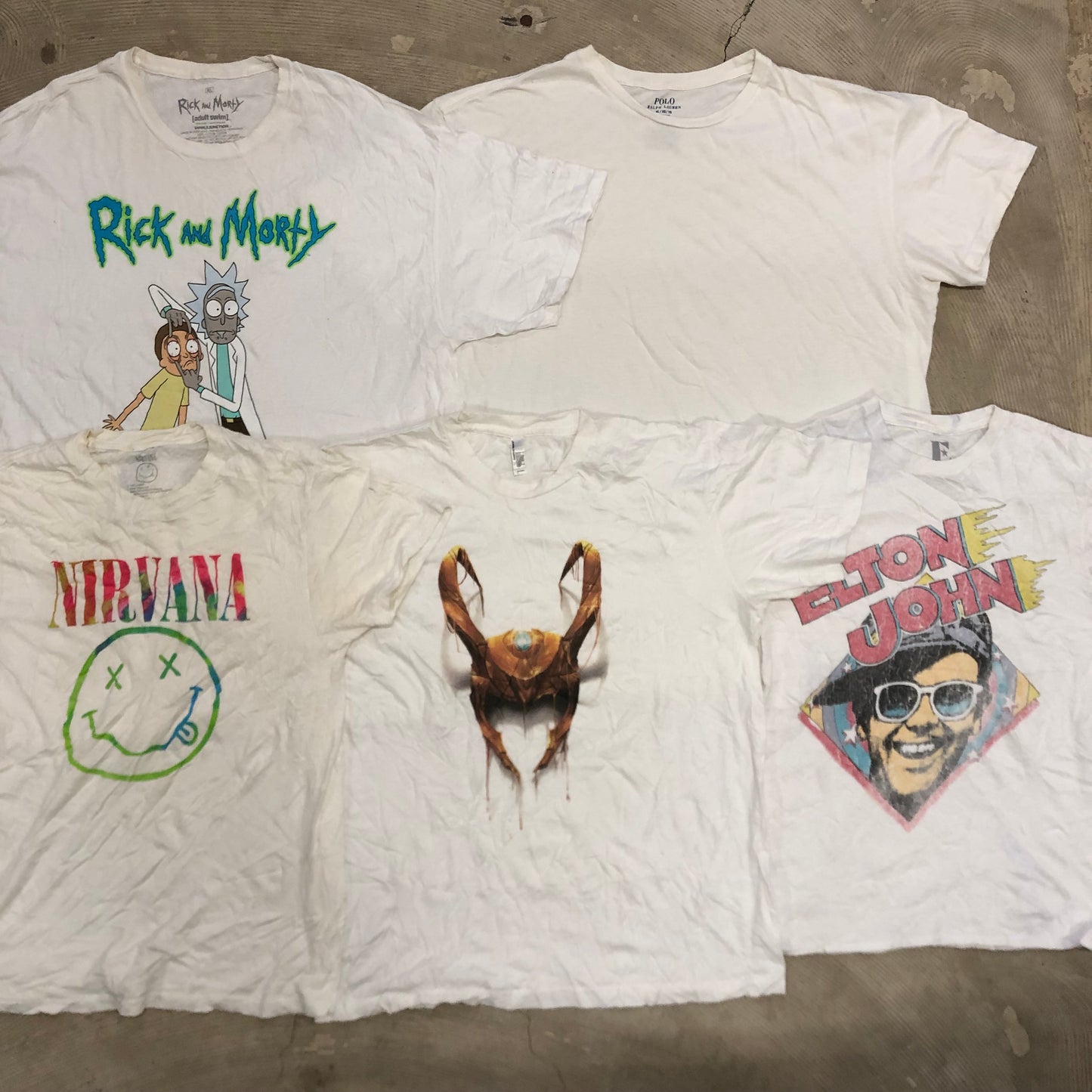 [現物] 00s 白系Tシャツ(シミあり) 20pcs E0713002