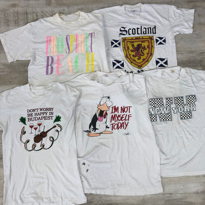 [現物] 90s 白Tシャツ(シミあり) 20pcs G0815001