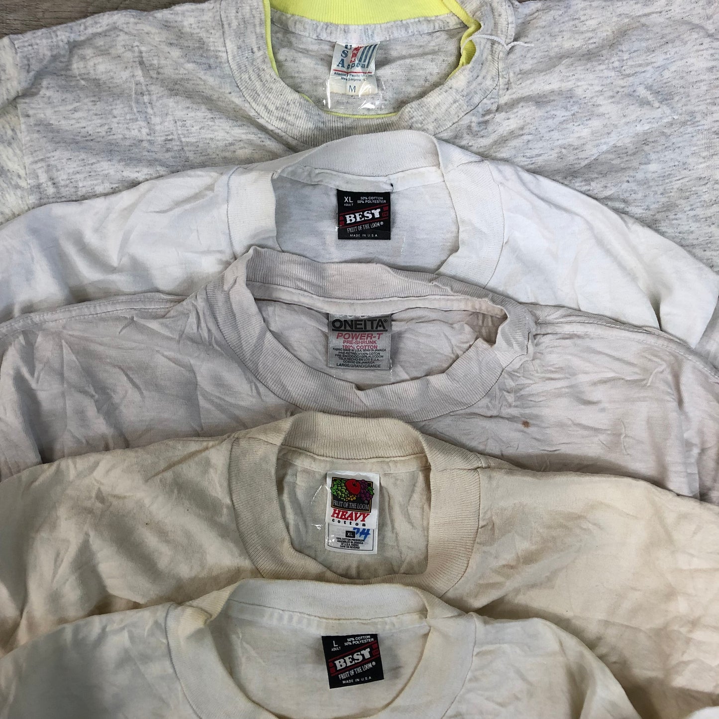 [現物] 90s 白Tシャツ(シミあり) 20pcs G0814002