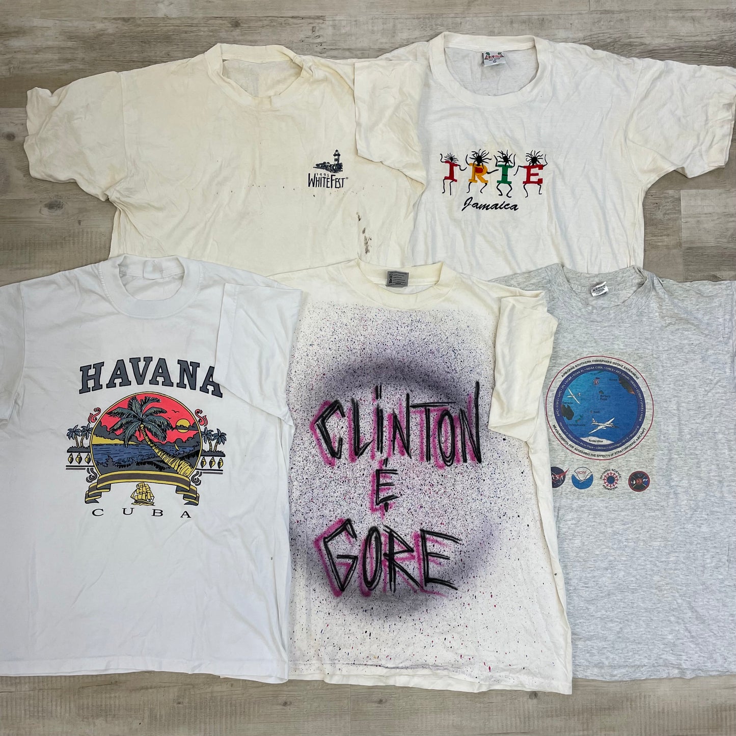[現物] 90-00s 白Tシャツ(シミあり) 20pcs B0708002