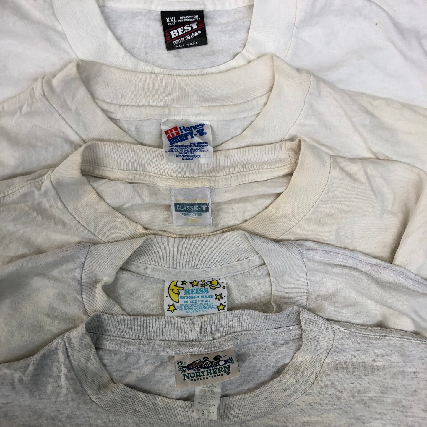 [現物] 90年代 白Tシャツ(シミあり) 20pcs G0810003