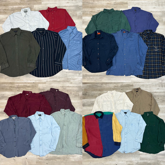[Physical item] Long-sleeve polyester shirt/thin/drapey 20pcs C0715004