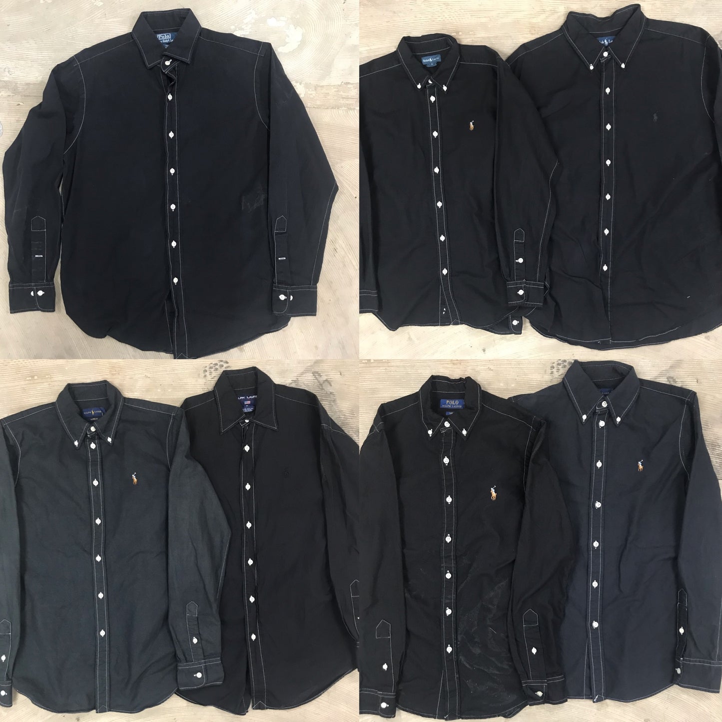 [現物] ラルフシャツ(黒染め) 7pcs G0730001