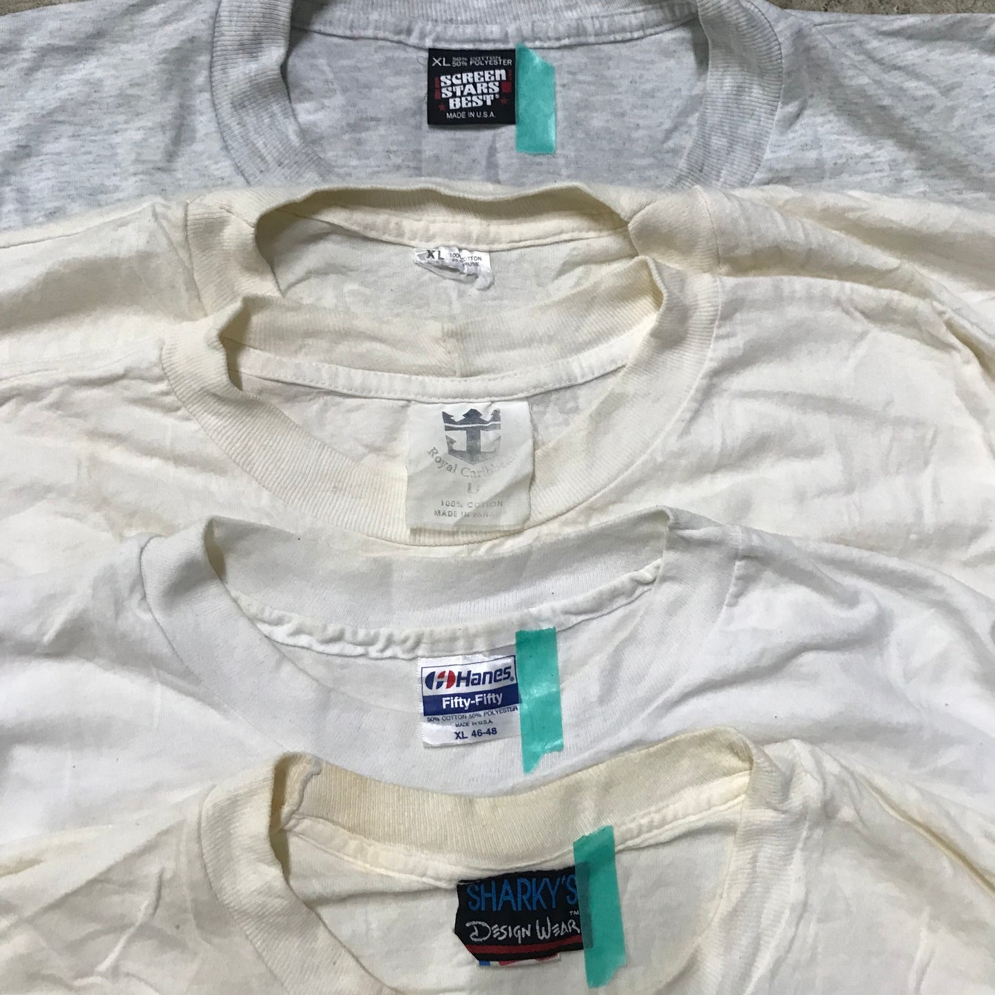 [現物] 90s 白系Tシャツ(シミあり) 20pcs D0709002