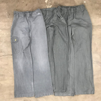 [現物] ユーロメディカルパンツ/グレー後染め 12pcs H0728003