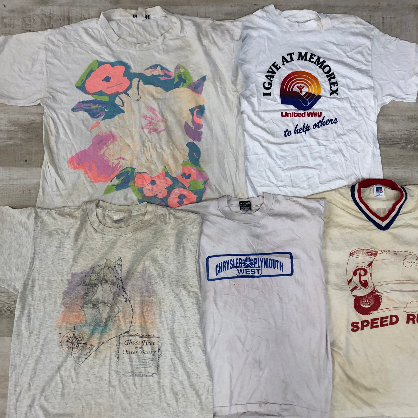 [現物] 90s 白Tシャツ(シミあり) 20pcs G0815002