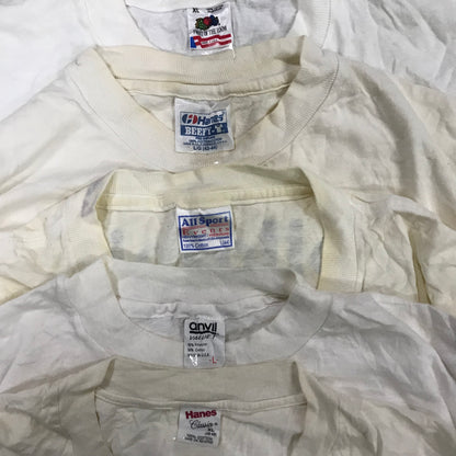 [現物] 90s 白系Tシャツ(シミあり) 20pcs D0622002