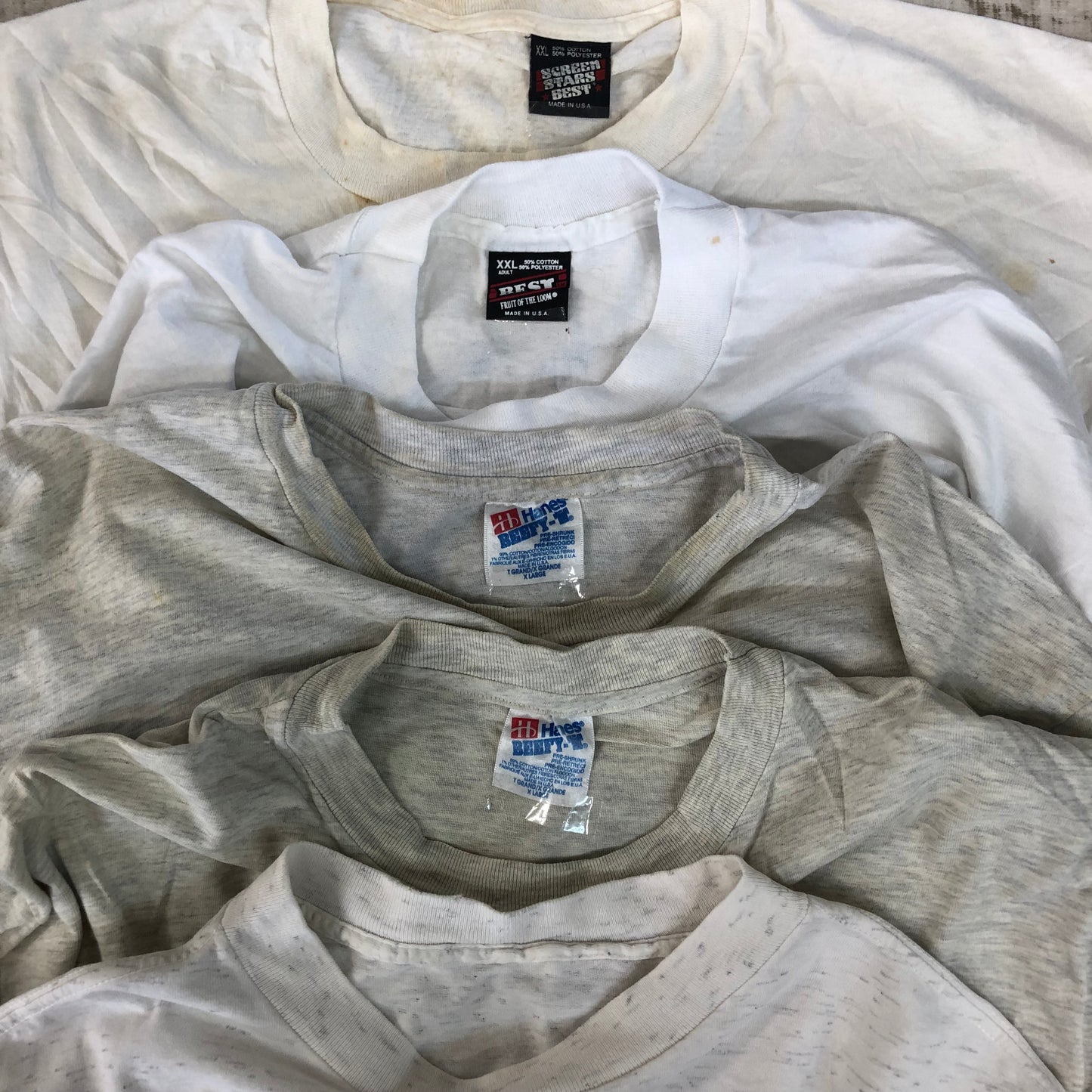[現物] 90s 白Tシャツ(シミあり) 20pcs G0815003
