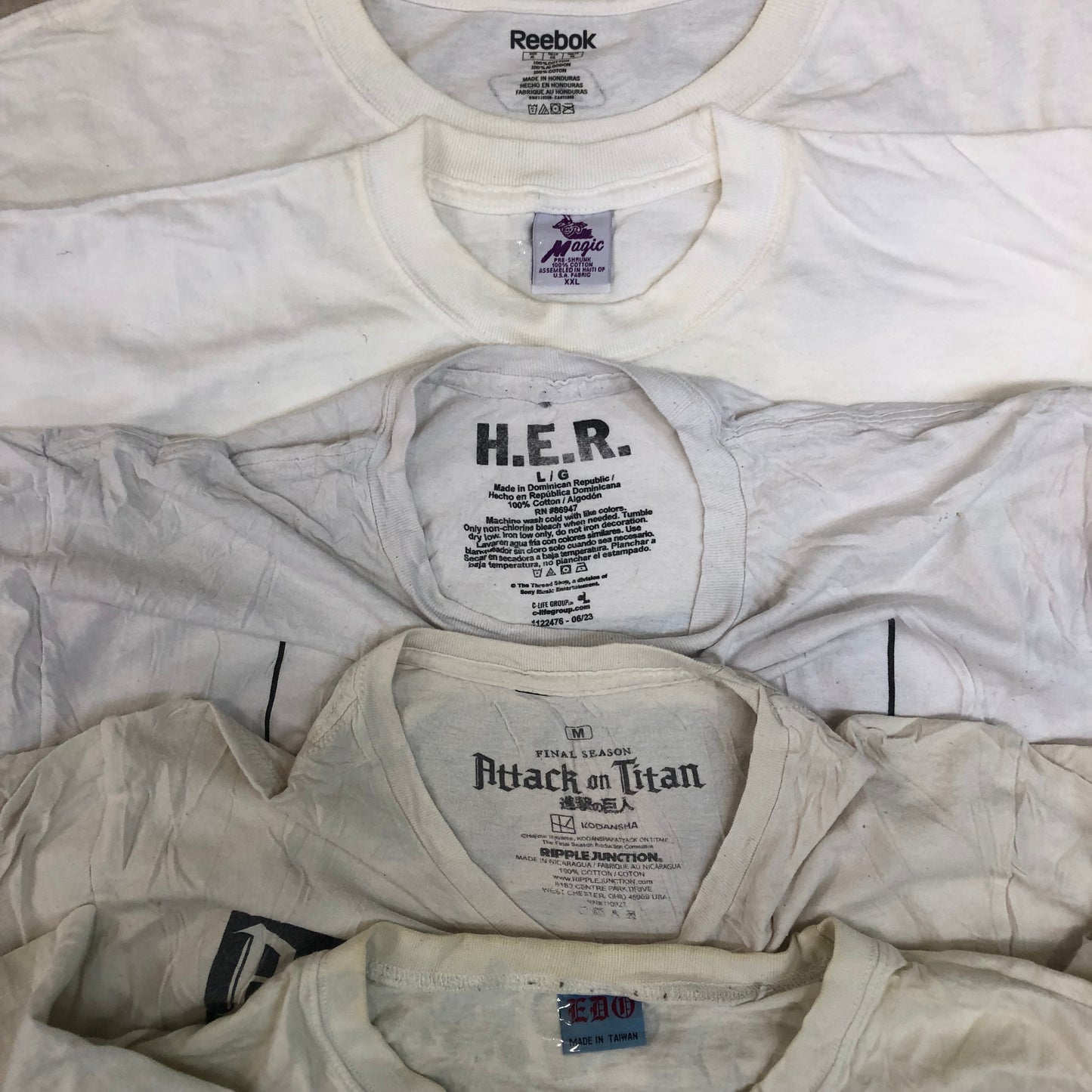 [現物] 00s 白Tシャツ(シミあり) 20pcs G0813001