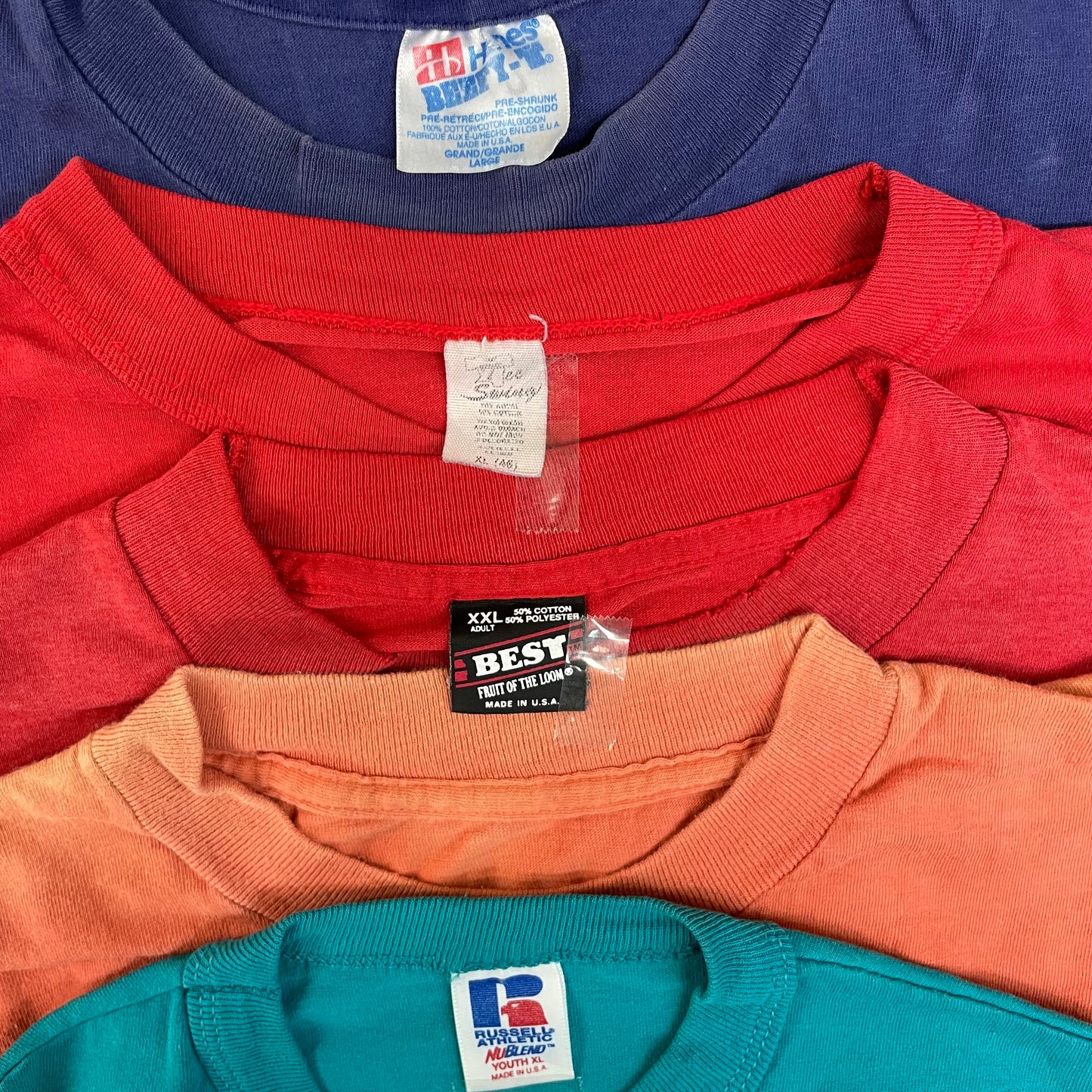 [現物] 90s カラーTシャツ 20pcs G0727002