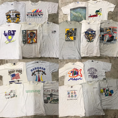 [現物] 90s 白Tシャツ(シミあり) 20pcs D0714001
