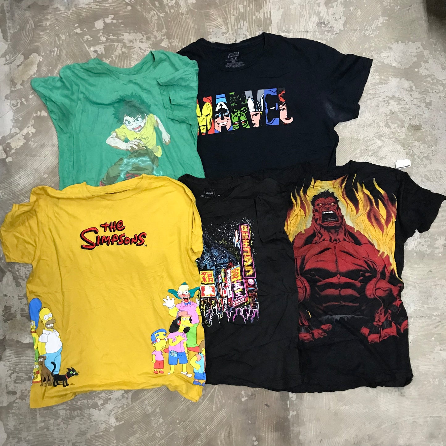 [現物] キャラクター/アニメTシャツ 20pcs D0625002