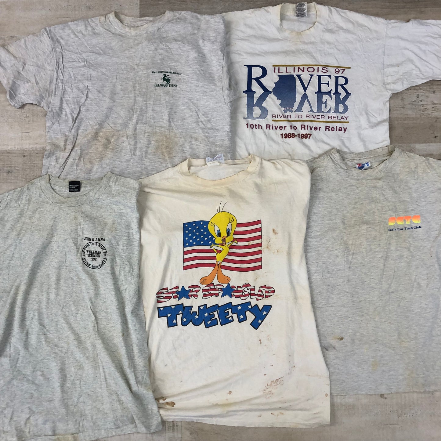 [現物] 90s 白Tシャツ(シミあり) 20pcs G0812001