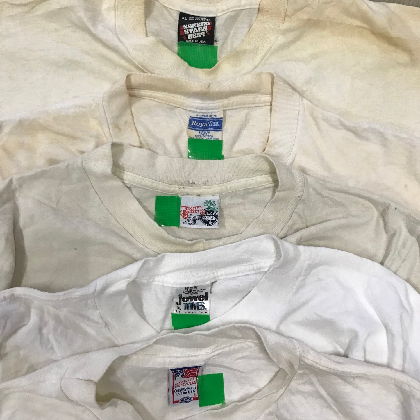 [現物] 90年代 白Tシャツ(シミあり) 20pcs H0810004