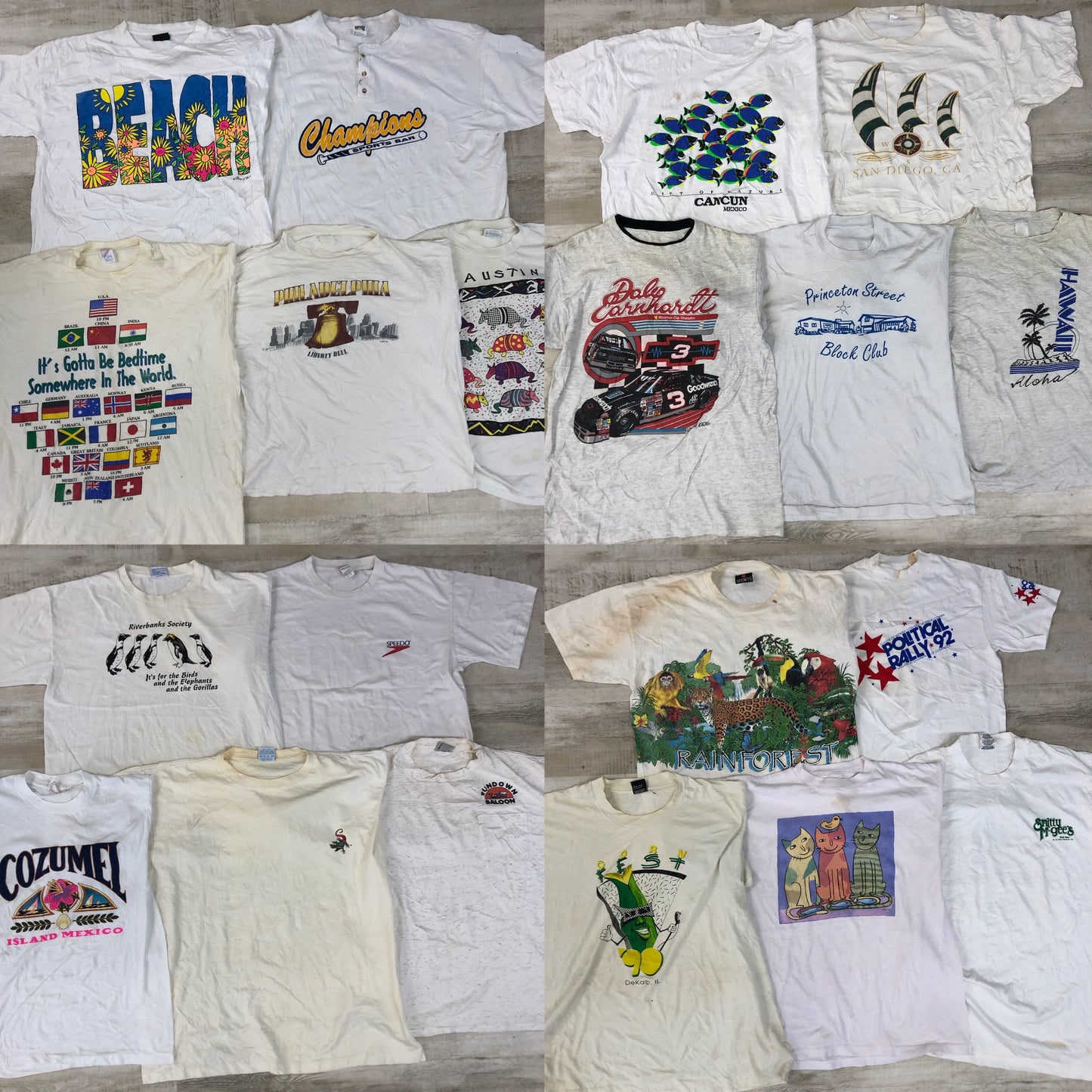 [現物] 90s 白Tシャツ(シミあり) 20pcs G0812002