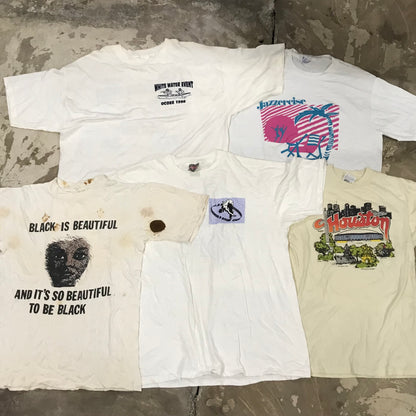 [現物] 90s 白系Tシャツ(シミあり) 20pcs D0622001